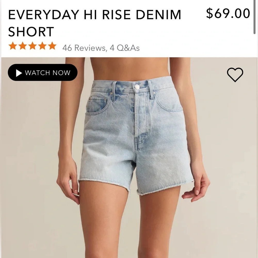 Z Supply “Everyday” High-Rise Jean Shorts - Picture 1 of 4